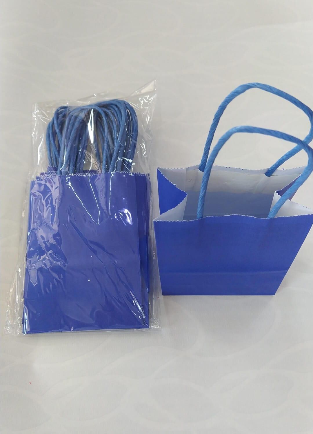 ÇANTA B.KRAFT BÜKÜM SAPLI SAKS MAVİ 12*15 CM 12 Lİ