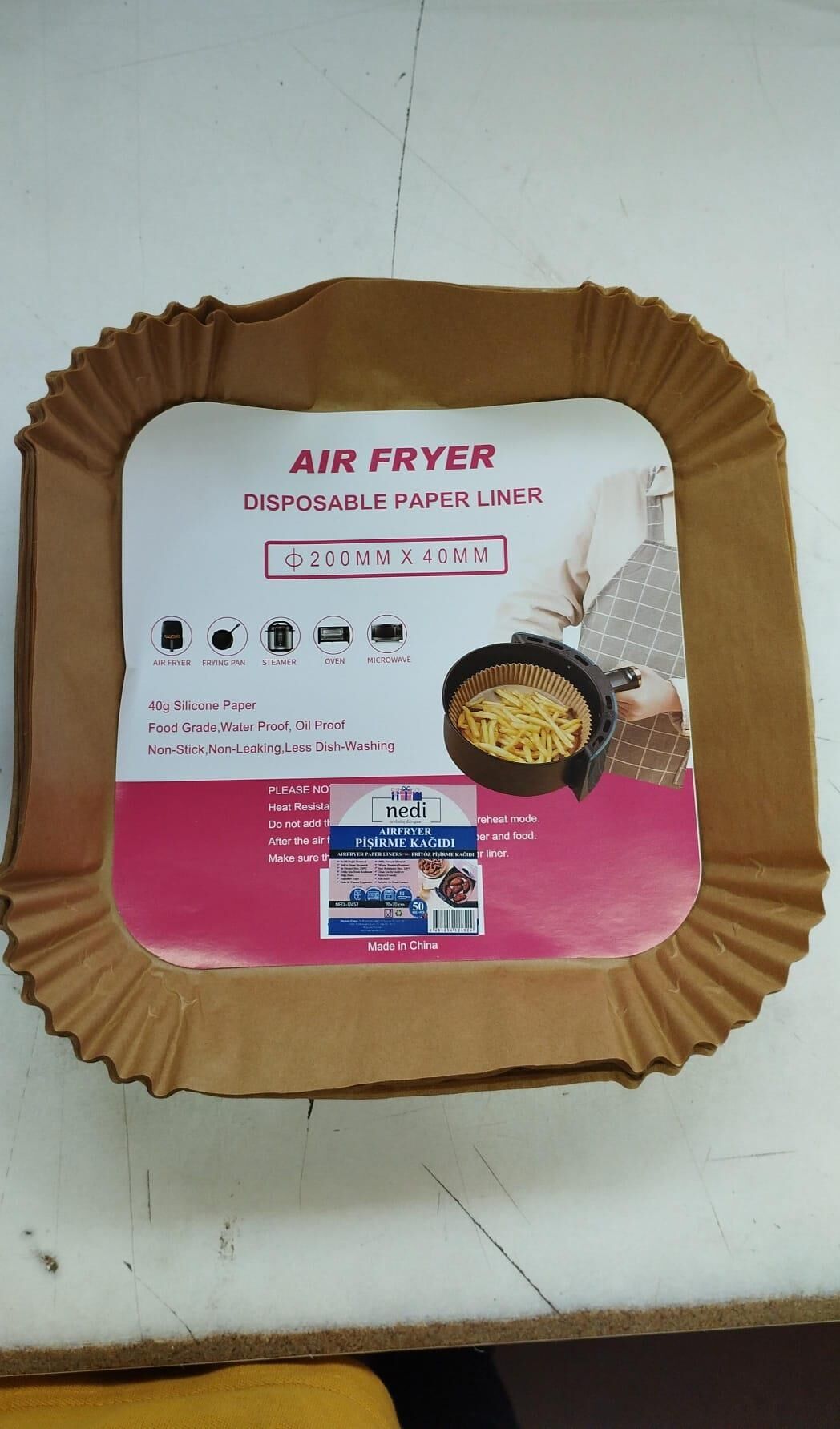 FRİTÖZ PİŞİRME KAĞIDI 20X20 KARE CM (25 AD)