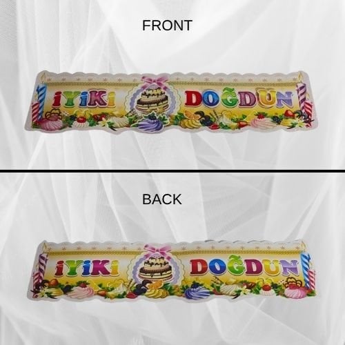 STICKER 3 BOYUTLU SİMLİ İYİ Kİ DOĞDUN PASTALI