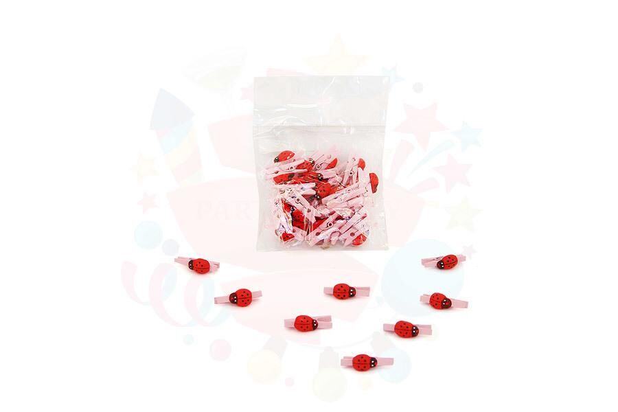 MANDAL RENKLİ UĞUR BÖCEKLİ 25 Lİ PEMBE