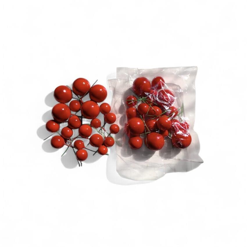 SÜS TELLİ TOP 2-2,5-3-4 CM 20 Lİ PAKET KIRMIZI