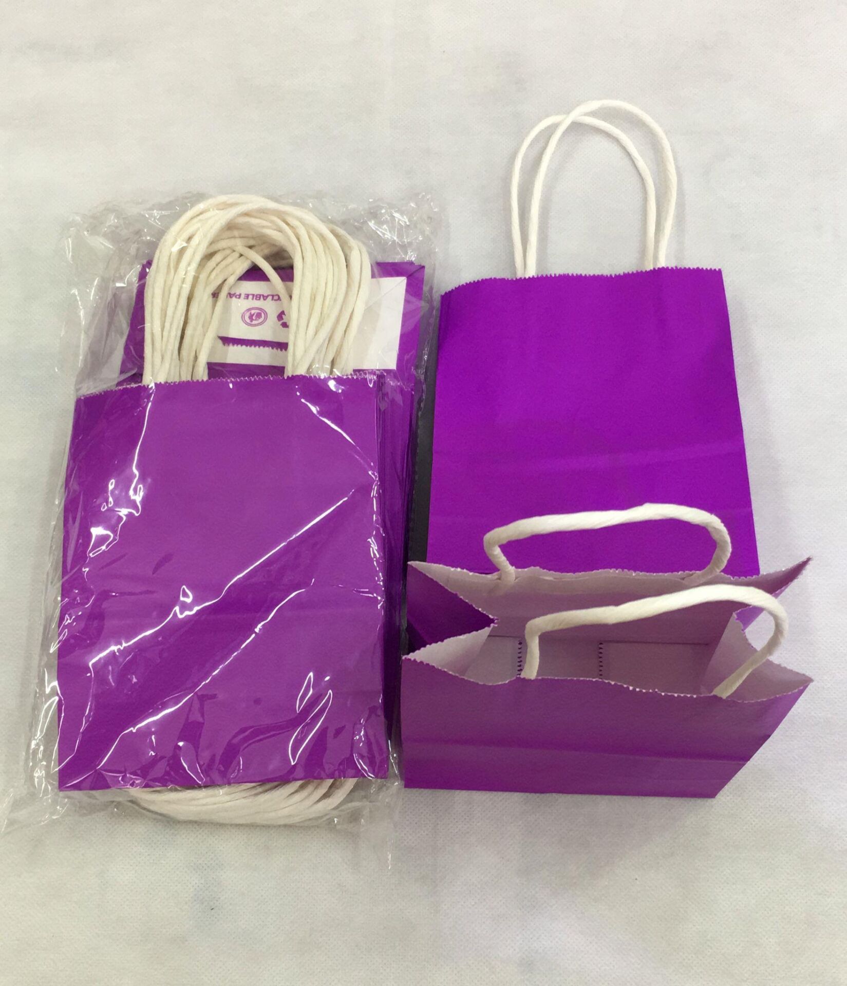 ÇANTA B.KRAFT BÜKÜM SAPLI MOR 12*15 CM 25 Lİ