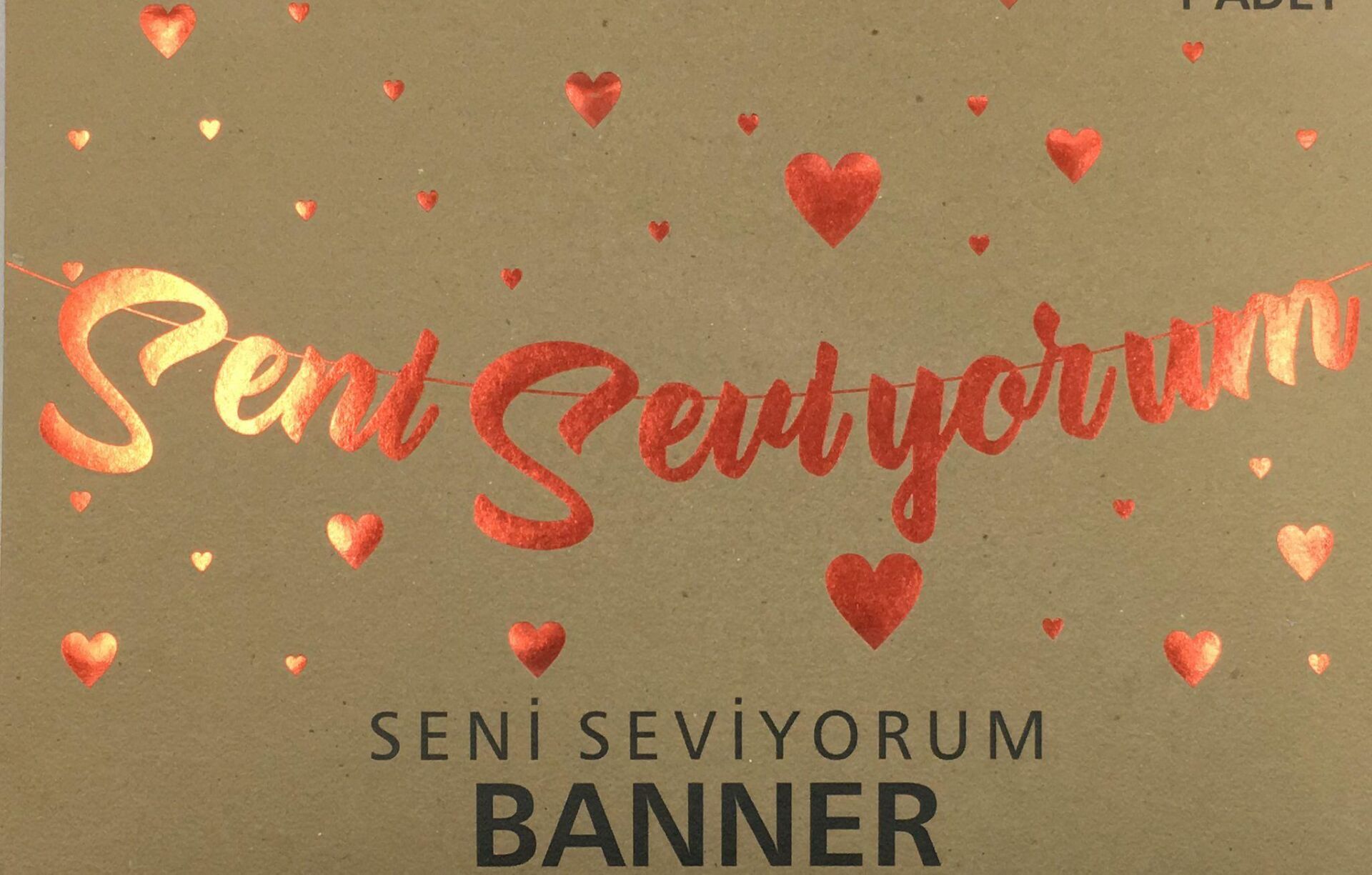 OYNAR KALİGRAFİ YAZI METALİZE SENİ SEVİYORUM