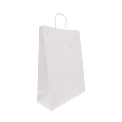 ÇANTA B. KRAFT BÜKÜM SAPLI BEYAZ 32*41cm 25 Lİ