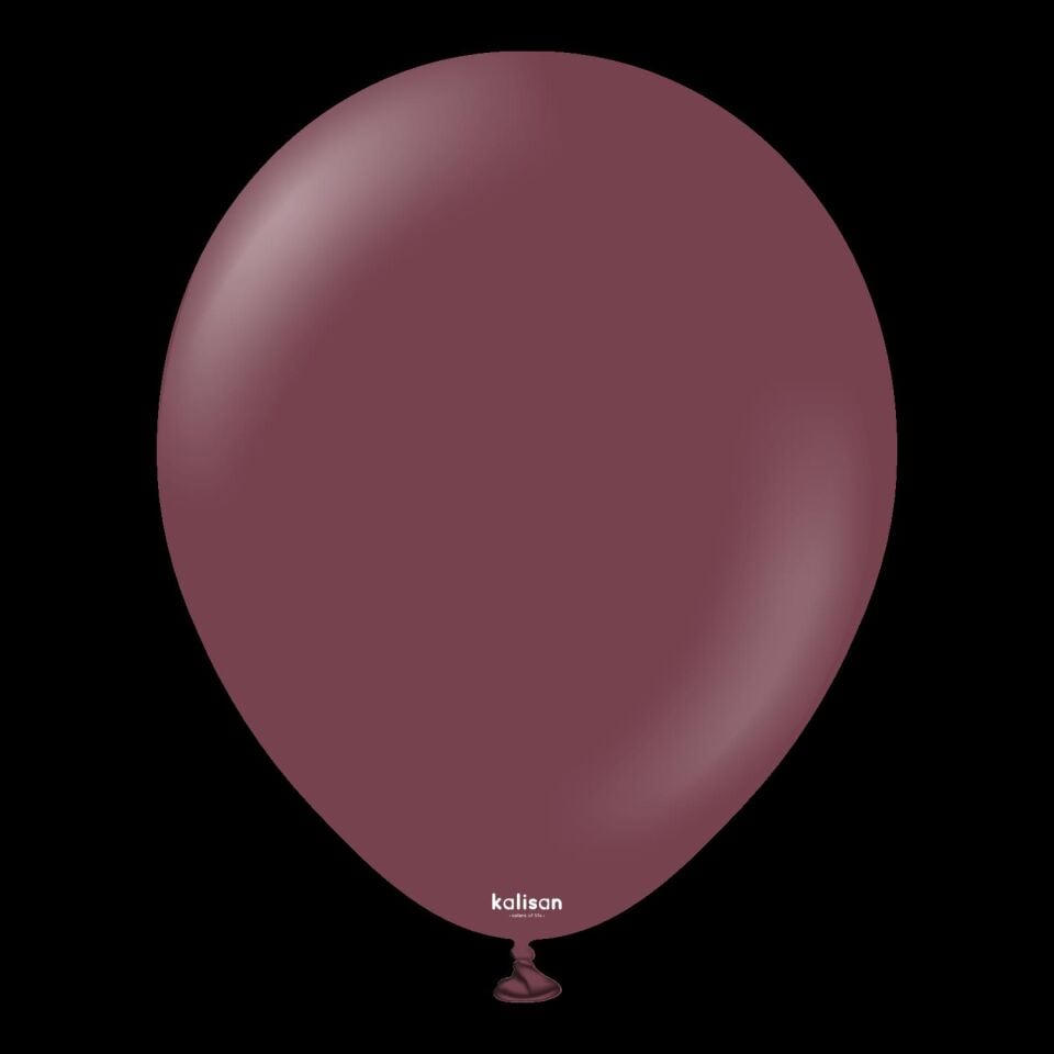 BALON 12'' DÜZRENK BURGUNDY(BORDO)100'LÜ KALİSAN