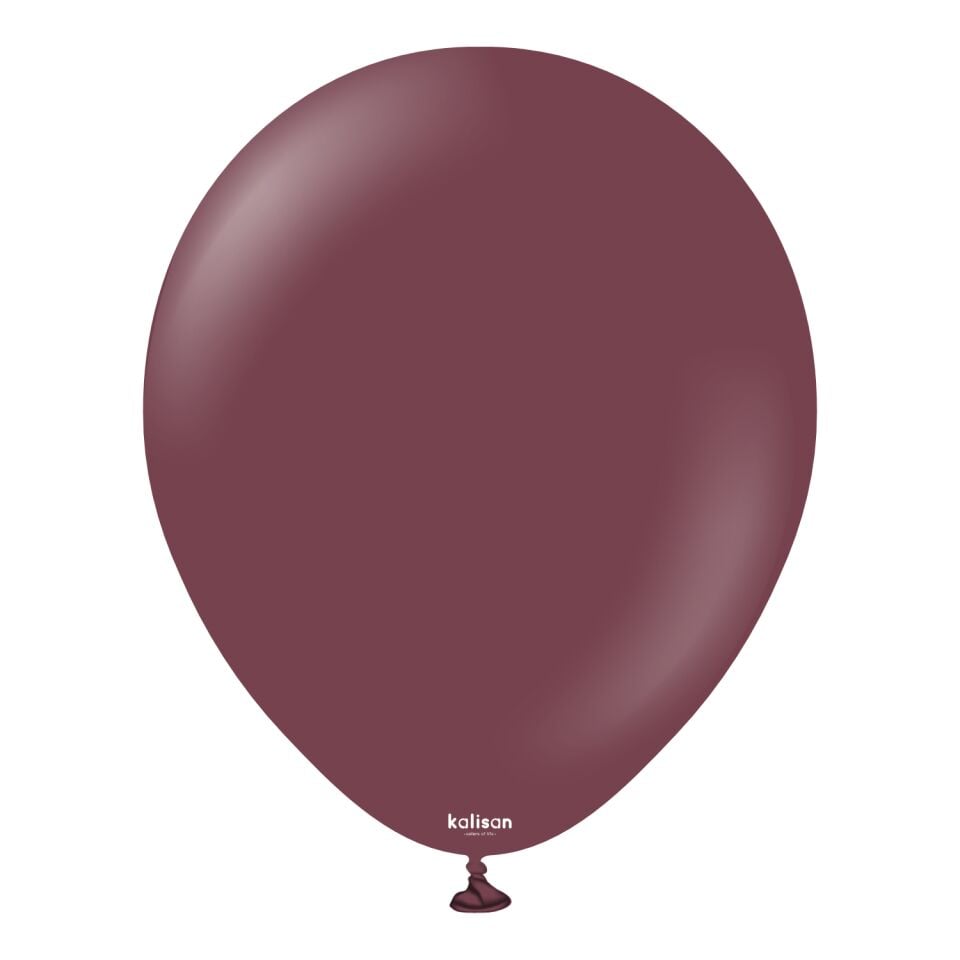 BALON 12'' DÜZRENK BURGUNDY(BORDO)100'LÜ KALİSAN