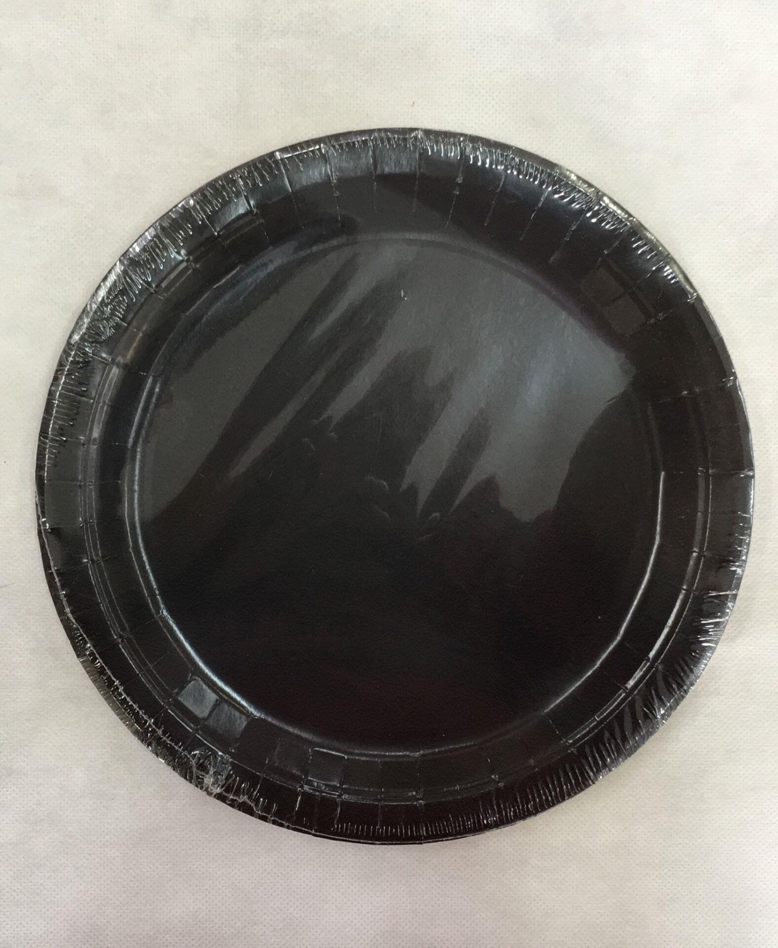 TABAK KARTON DÜZ SİYAH 22CM 8Lİ