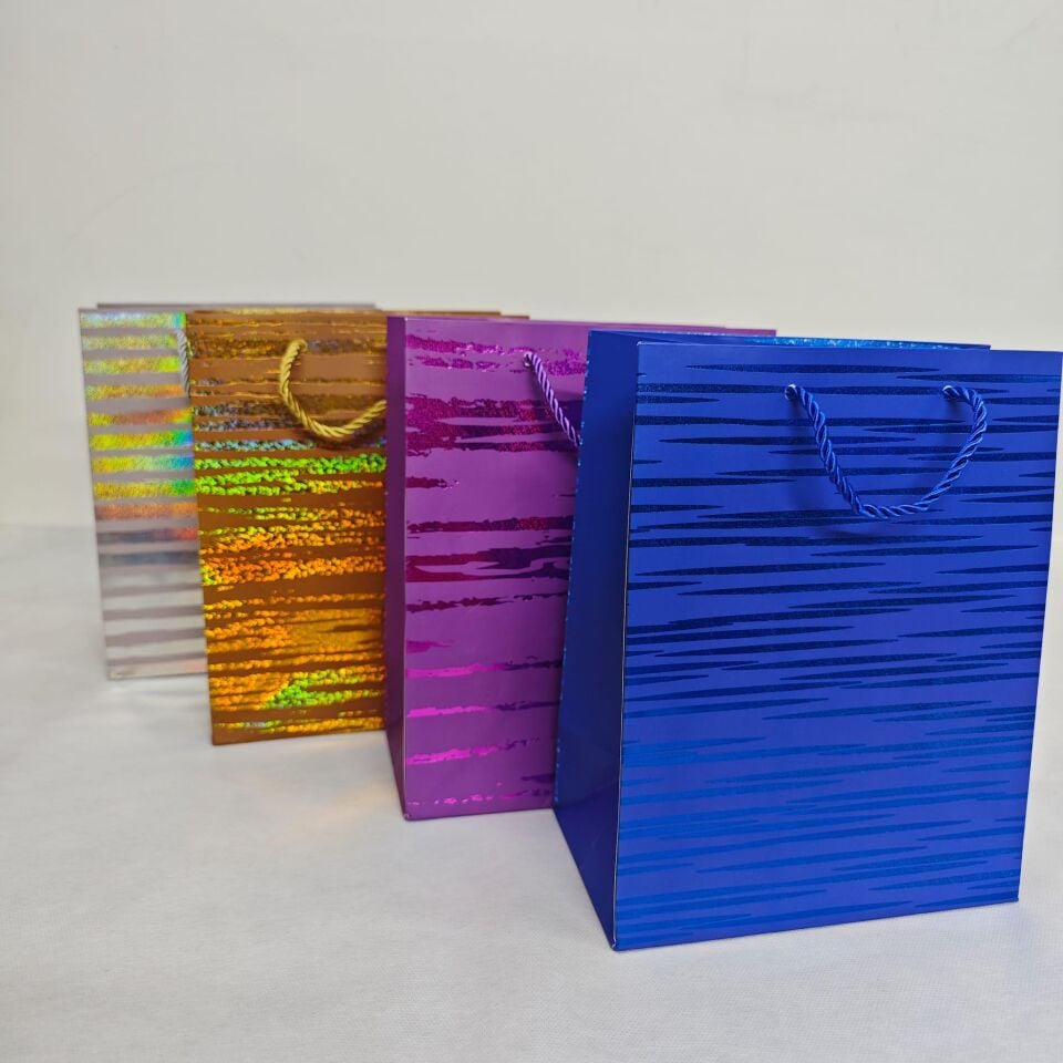 ÇANTA KARTON İP SAPLI ZEBRA 30*12*41 CM 12 Lİ
