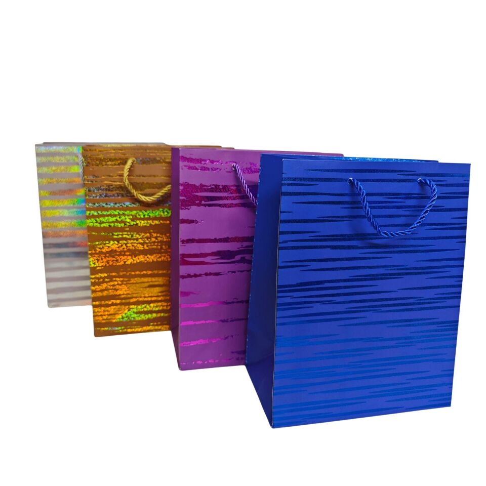 ÇANTA KARTON İP SAPLI ZEBRA 30*12*41 CM 12 Lİ