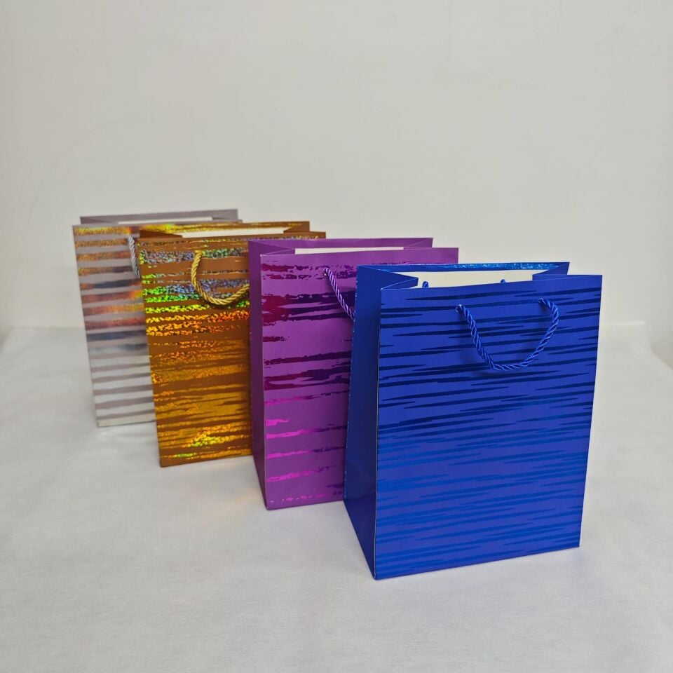 ÇANTA KARTON İP SAPLI ZEBRA 26*10*32 CM 12 Lİ