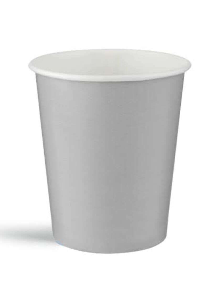 BARDAK KARTON DÜZ GÜMÜŞ 8Lİ