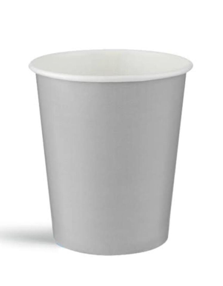 BARDAK KARTON DÜZ GÜMÜŞ 8Lİ