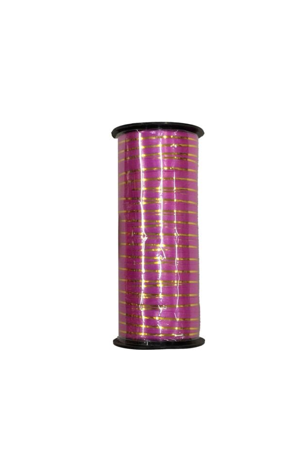 RABANT İTHAL ALTIN ÇİZGİLİ FUŞYA 5 MM*90MT.