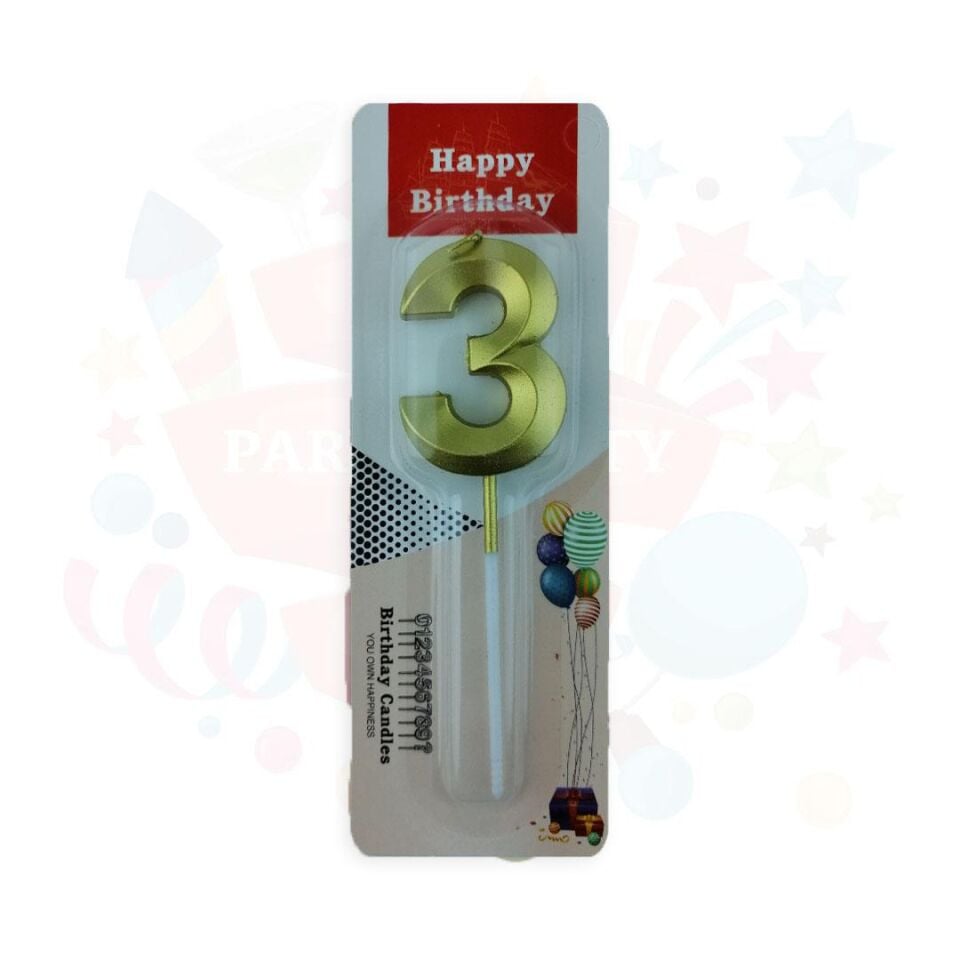 MUM RAKKAM ÇUBUKLU KÜÇÜK  ALTIN SERİ 3