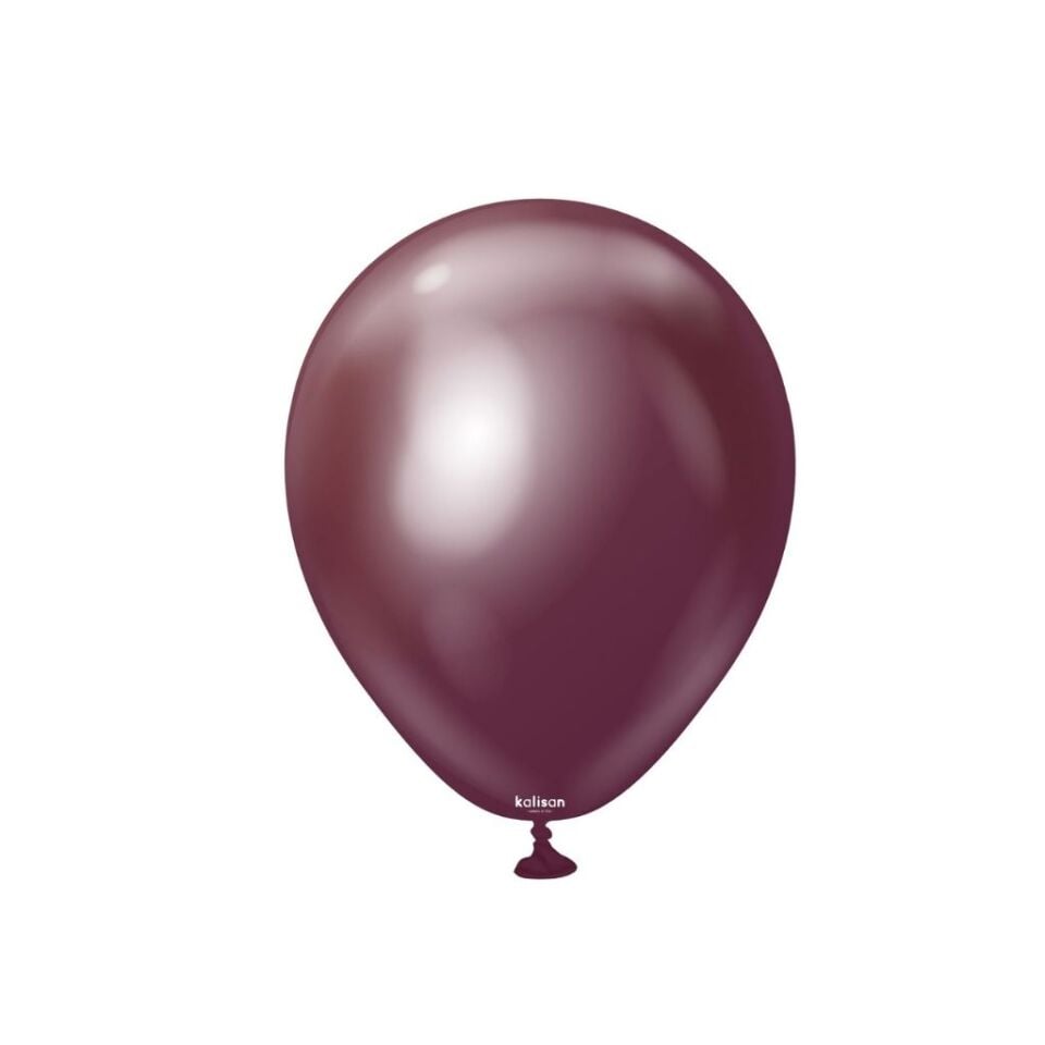 BALON 5'' KROM(MİRROR) BURGUNDY 100 LÜ KALİSAN