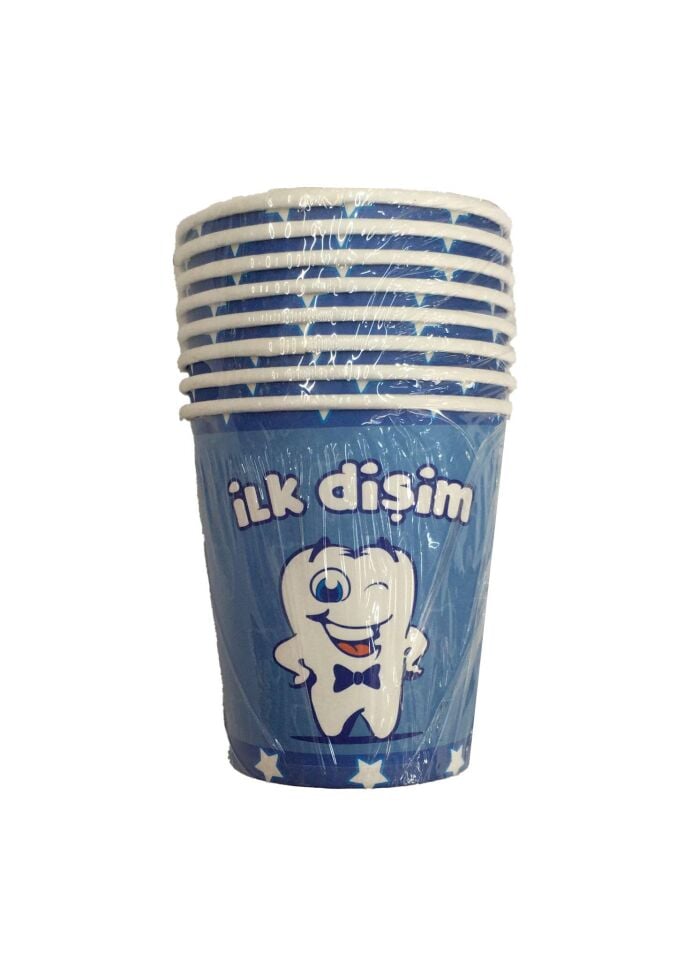 BARDAK KARTON DİŞ MAVİ 8Lİ
