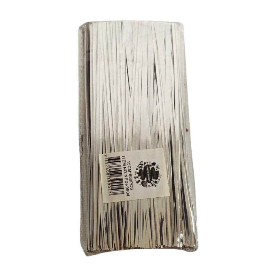 TEL KOPÇA 12 CM 800 PCS METAL GÜMÜŞ