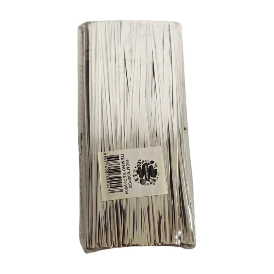 TEL KOPÇA 12 CM 800 PCS METAL GÜMÜŞ