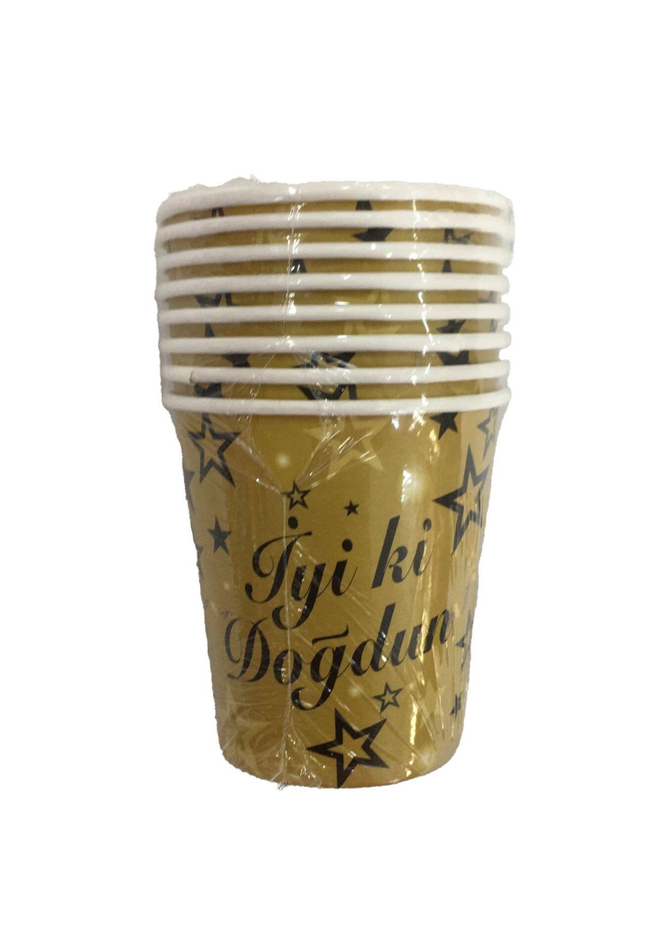 BARDAK KARTON YILDIZLI İYİKİ DOĞDUN ALTIN 8Lİ