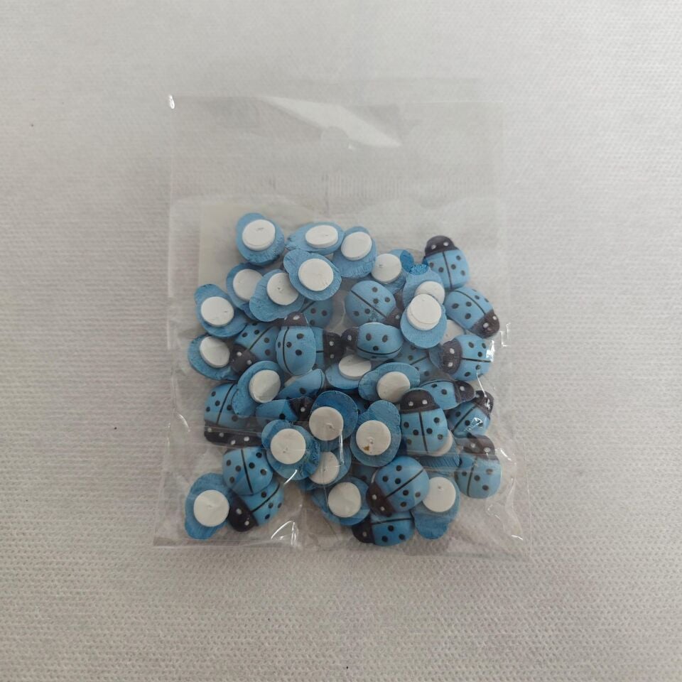 UĞUR BÖCEĞİ YAPIŞKANLI 12*15 50 Lİ MAVİ