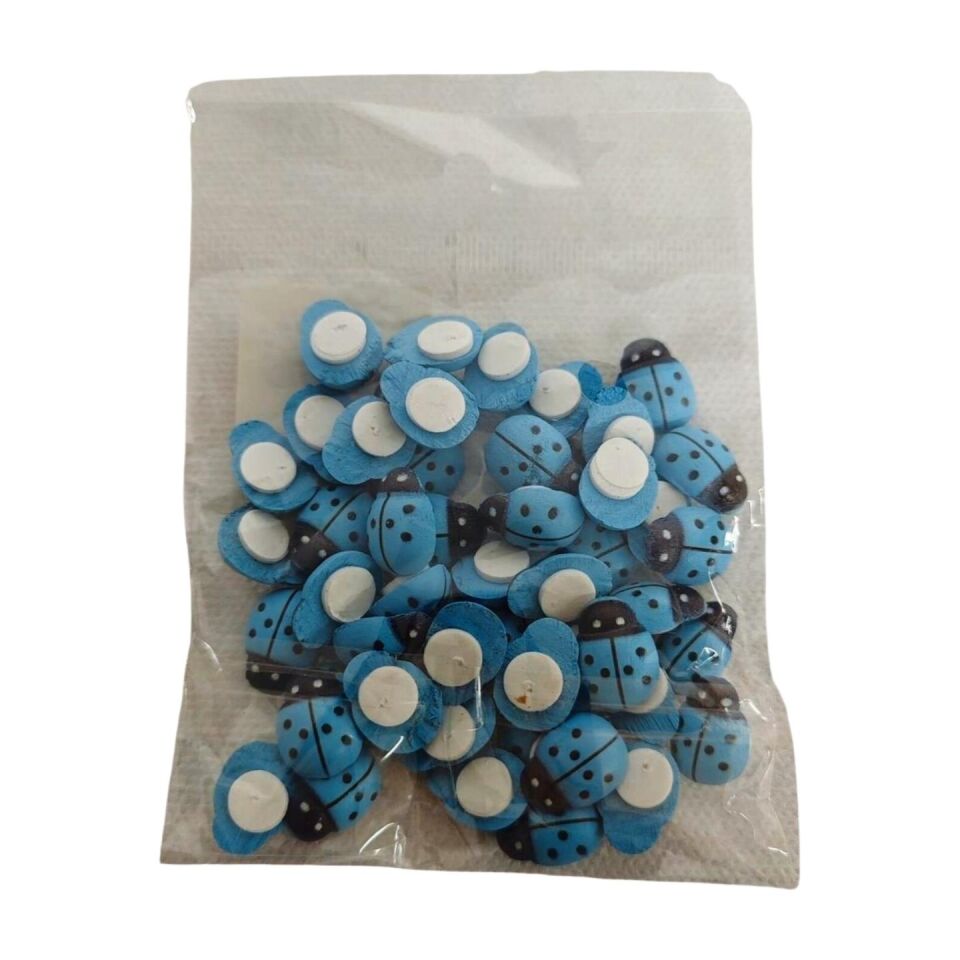 UĞUR BÖCEĞİ YAPIŞKANLI 12*15 50 Lİ MAVİ