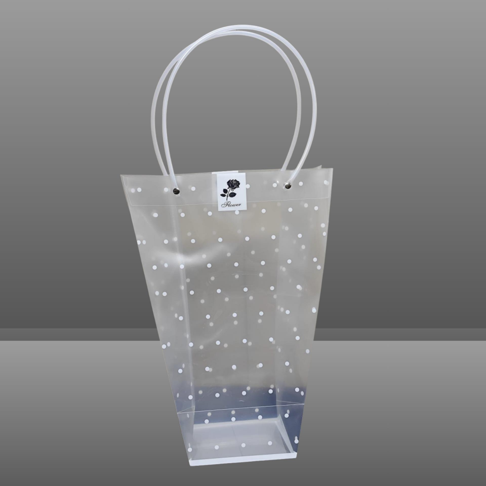 ÇANTA ŞEFFAF PVC PUANTİYELİ 35*26*13 10 LU