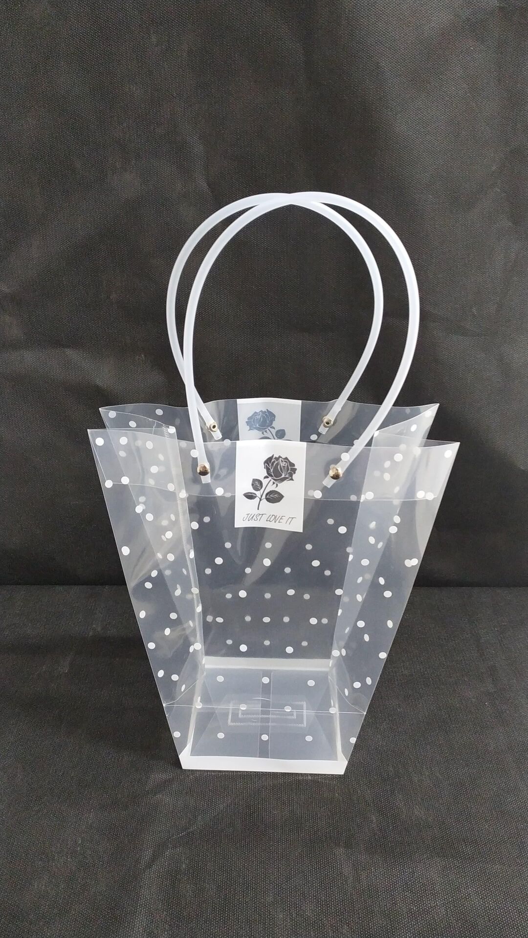 ÇANTA ŞEFFAF PVC PUANTİYELİ 26*24*12 10 LU