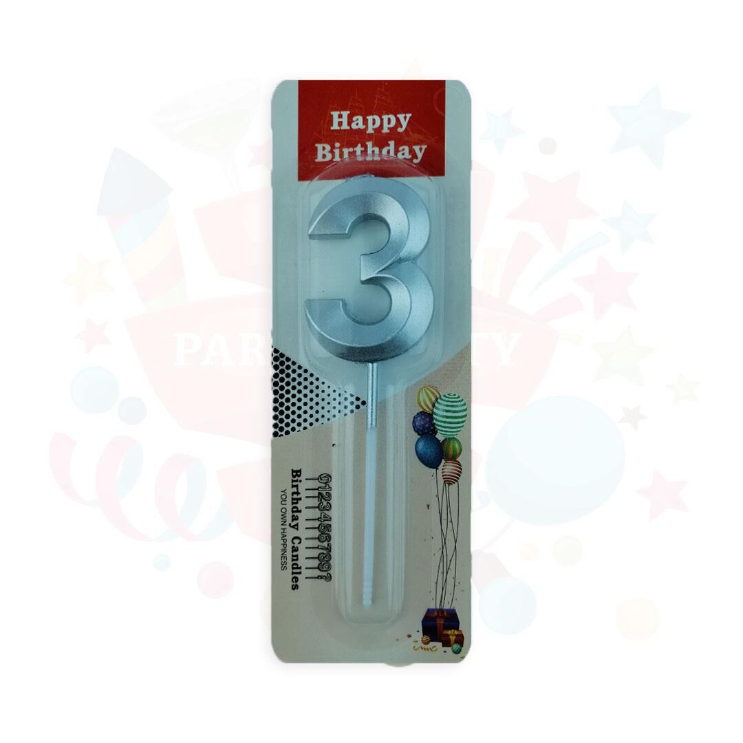 MUM RAKKAM ÇUBUKLU KÜÇÜK  GÜMÜŞ SERİ 3