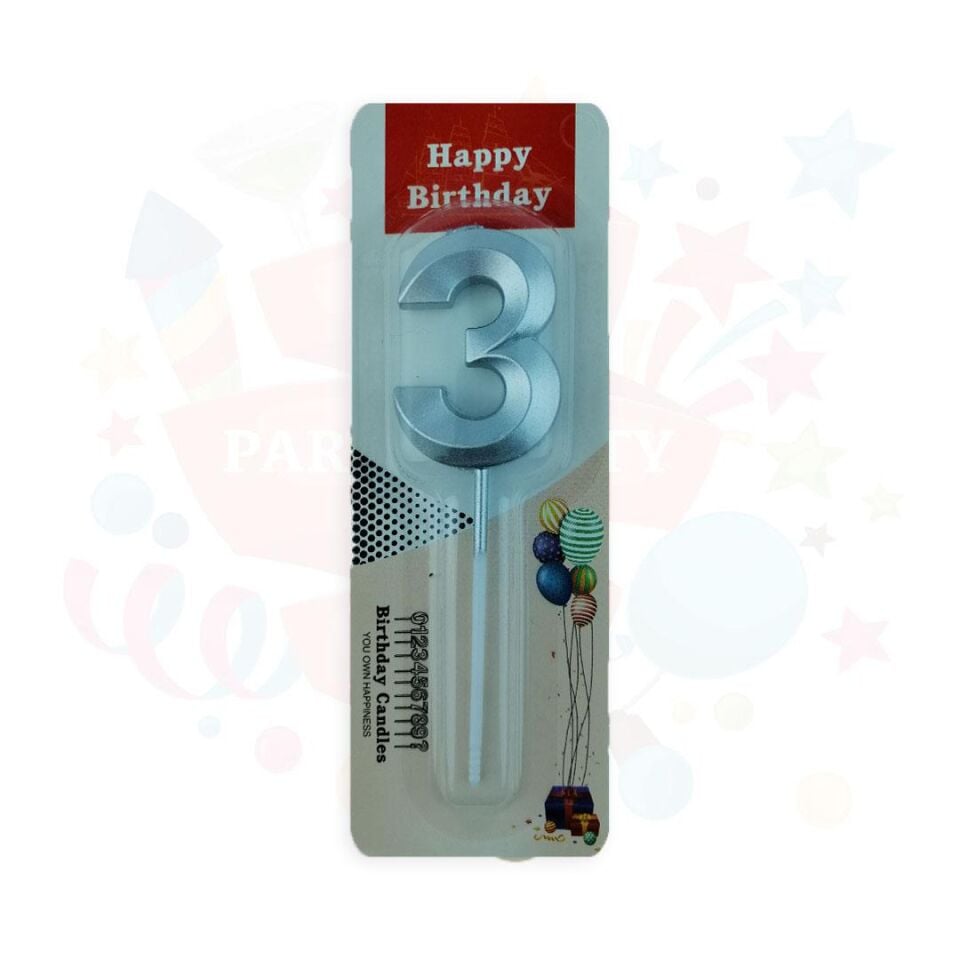 MUM RAKKAM ÇUBUKLU KÜÇÜK  GÜMÜŞ SERİ 3