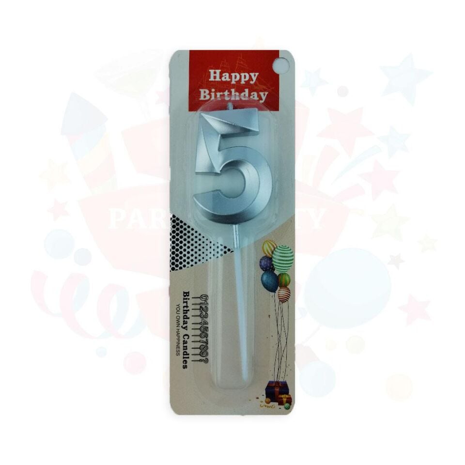 MUM RAKKAM ÇUBUKLU KÜÇÜK  GÜMÜŞ SERİ 5