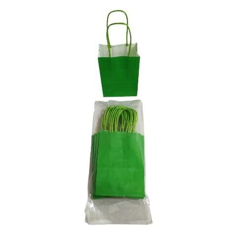 ÇANTA B.KRAFT BÜKÜM K.YEŞİL  SAPLI  12*15 CM 12 Lİ