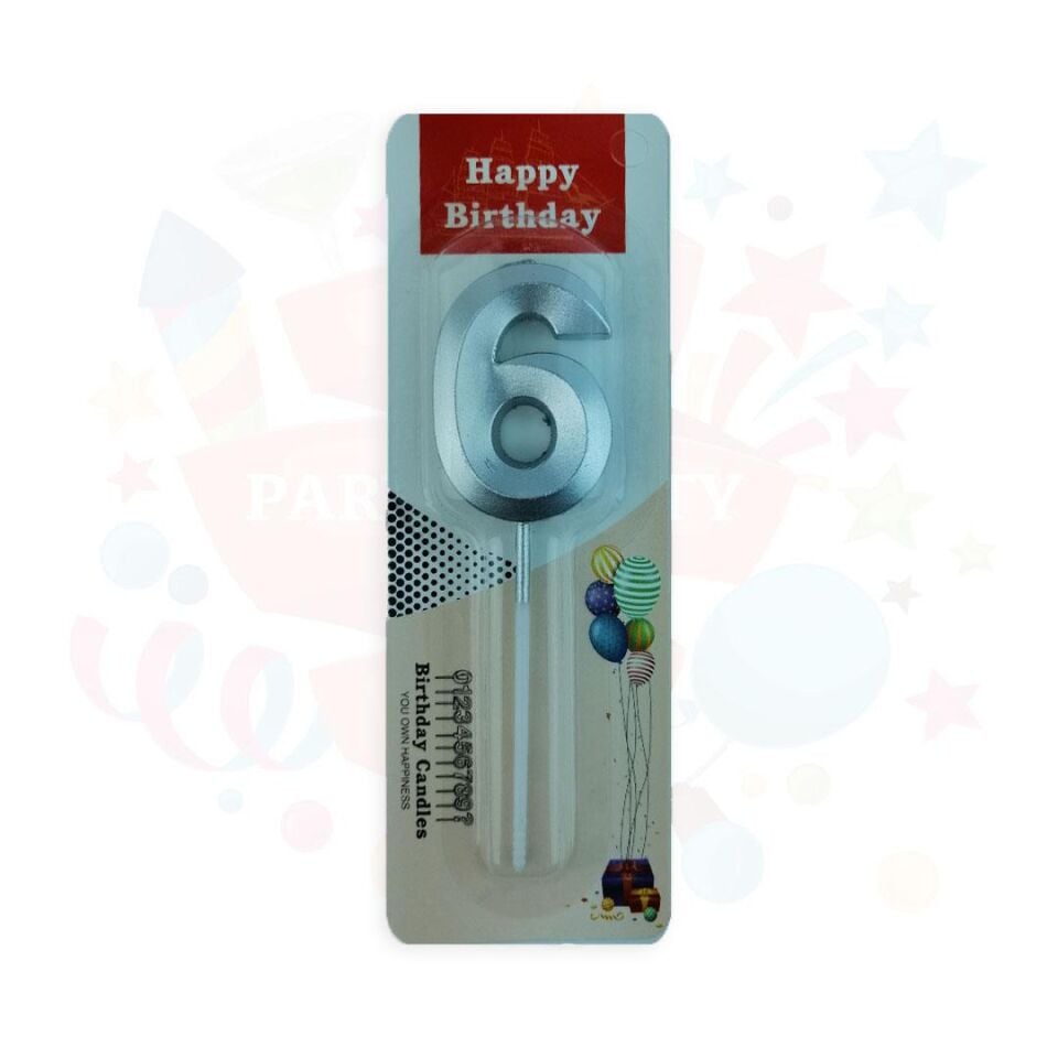 MUM RAKKAM ÇUBUKLU KÜÇÜK  GÜMÜŞ SERİ 6