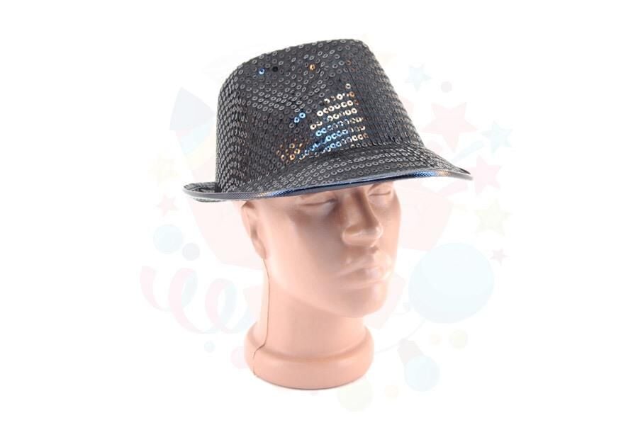 ŞAPKA KUMAŞ FÖTR PAYETLİ SİYAH