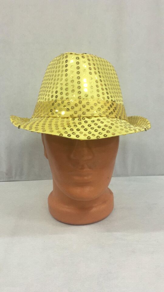 ŞAPKA KUMAŞ FÖTR PAYETLİ ALTIN