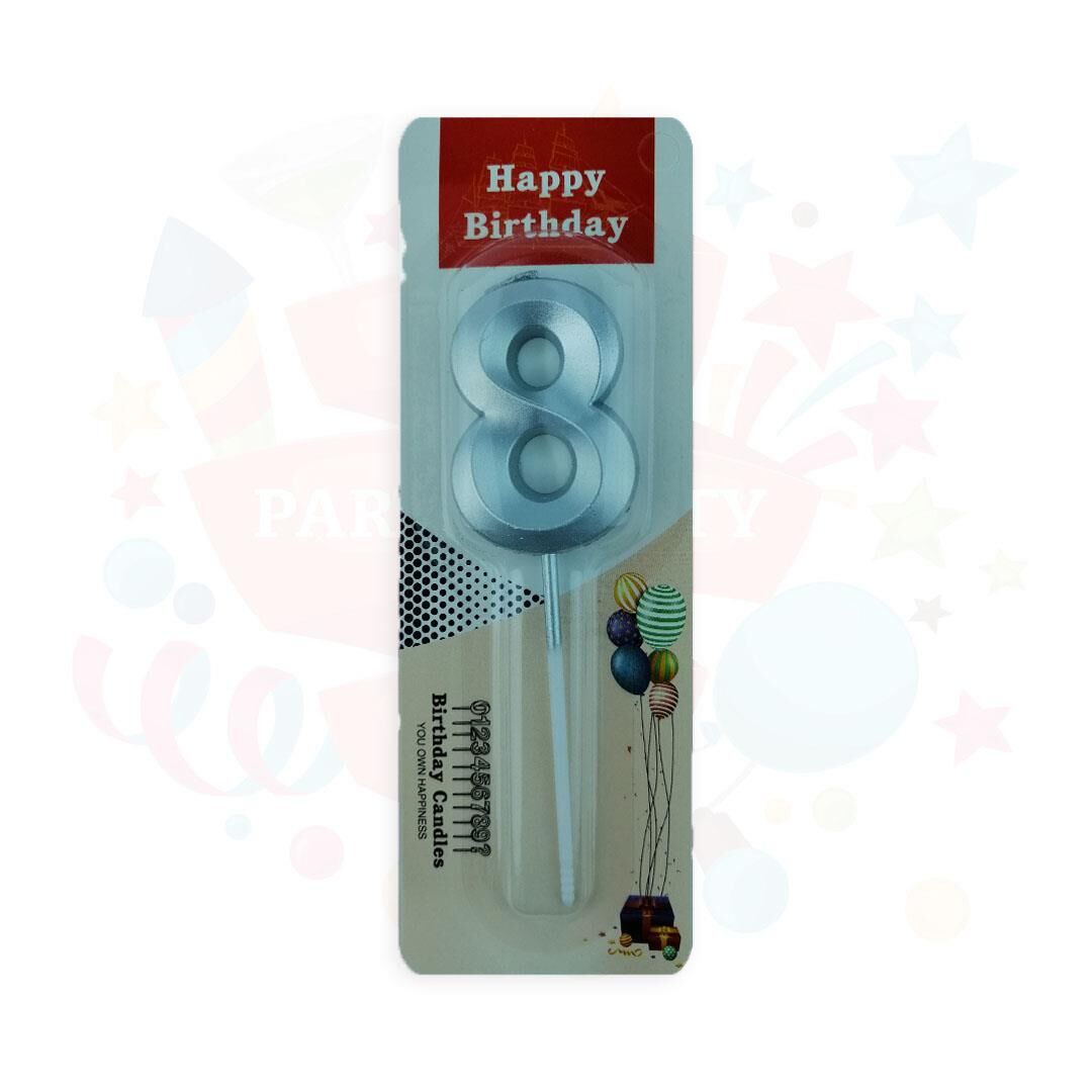 MUM RAKKAM ÇUBUKLU KÜÇÜK  GÜMÜŞ SERİ 8