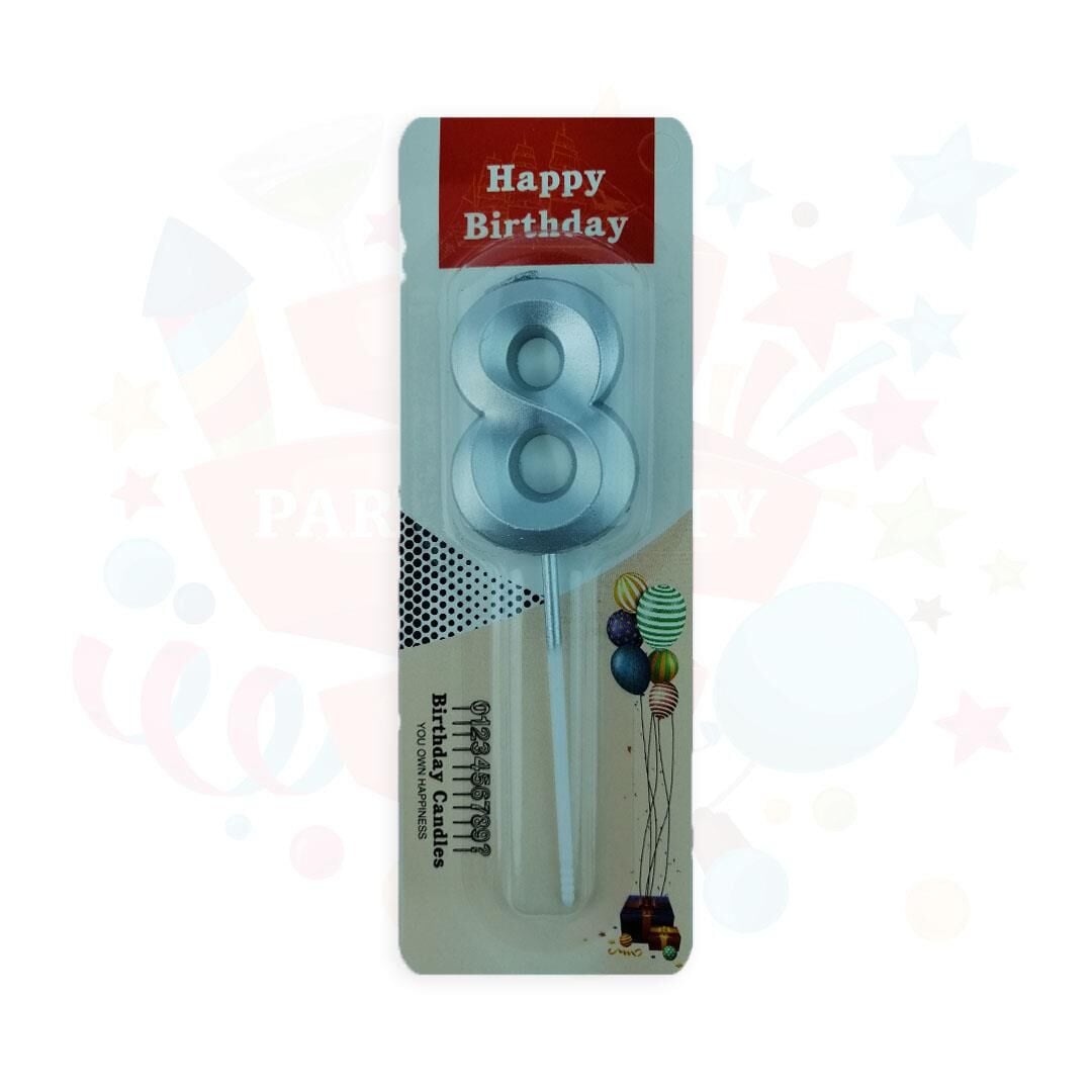 MUM RAKKAM ÇUBUKLU KÜÇÜK  GÜMÜŞ SERİ 8