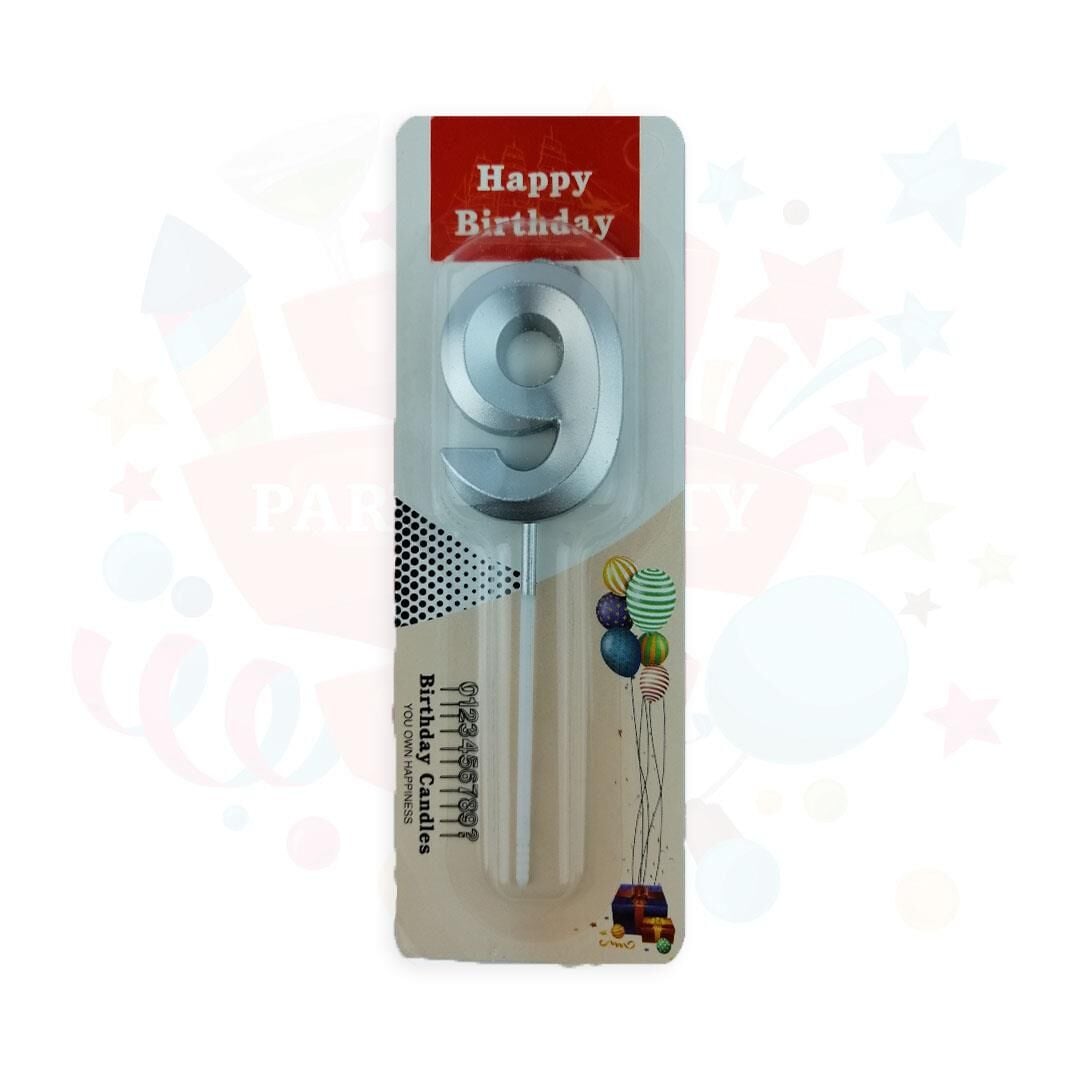 MUM RAKKAM ÇUBUKLU KÜÇÜK  GÜMÜŞ SERİ 9