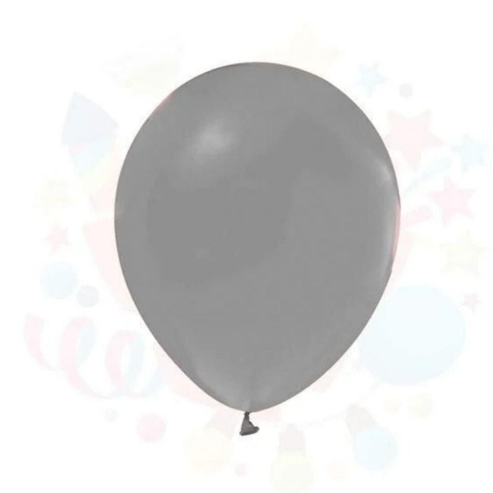 BALON DÜZ RENK GRİ 100'LÜ
