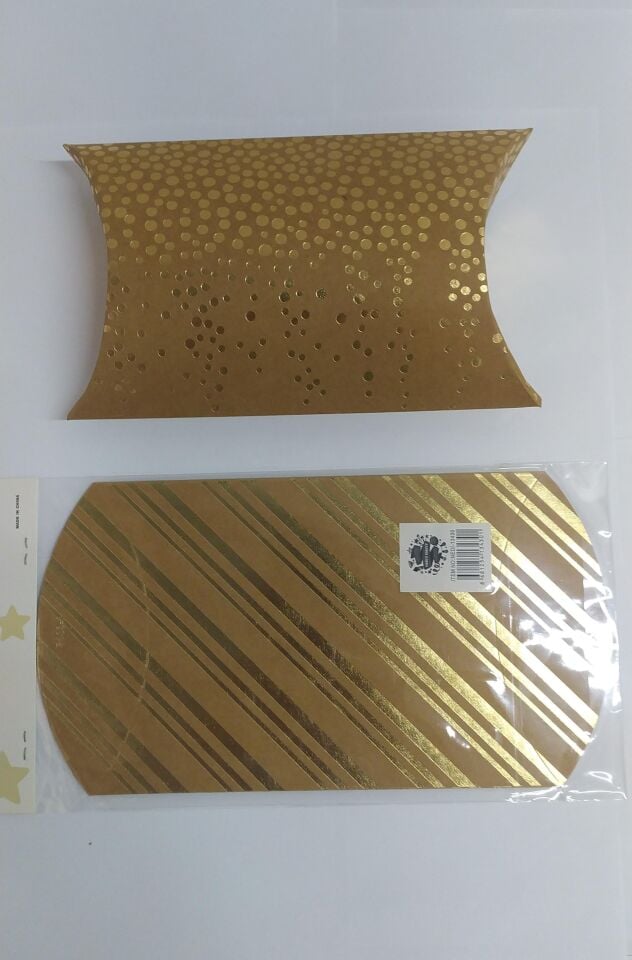 ÇANTA KRAFT KATLAMALI MUHTELİF DESEN 15*13,5CM 2Lİ