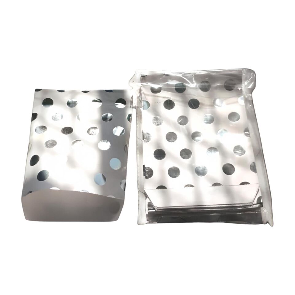 İTHAL ZARF POŞET 13*18 BEYAZ ALTIN GÜMÜŞ 50 LI