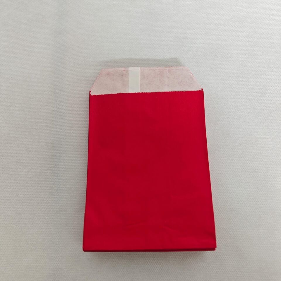 İTHAL ZARF POŞET 10*15 KIRMIZI  50 LI