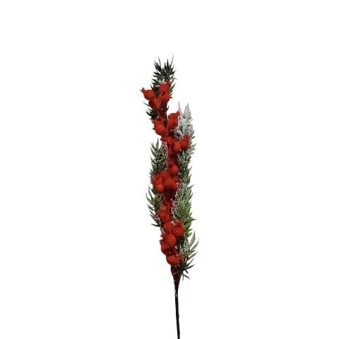 ÇUBUK KIRMIZI FLOK NARLI ÇAM  DALLI KARLI 70CM