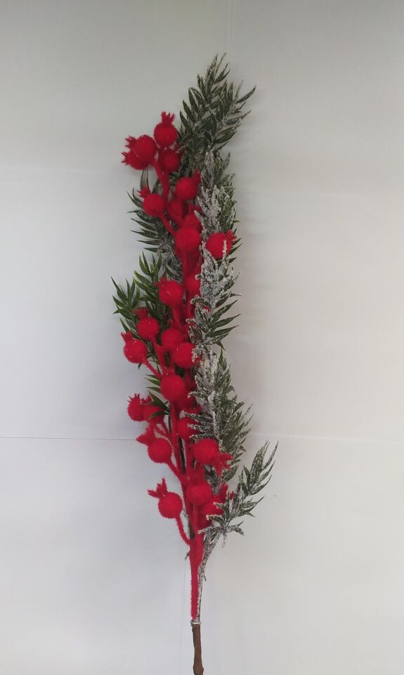 ÇUBUK KIRMIZI FLOK NARLI ÇAM  DALLI KARLI 70CM