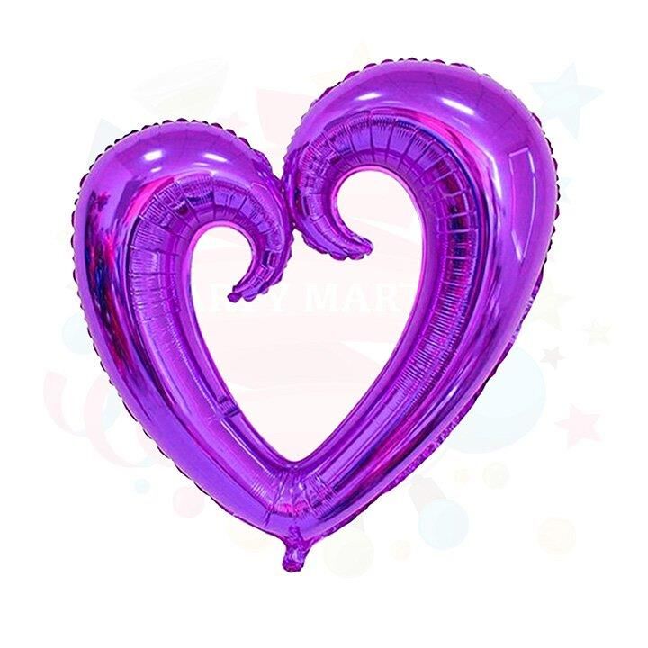FOLYO BALON İÇİ BOŞ KALP BÜYÜK 30'' MOR