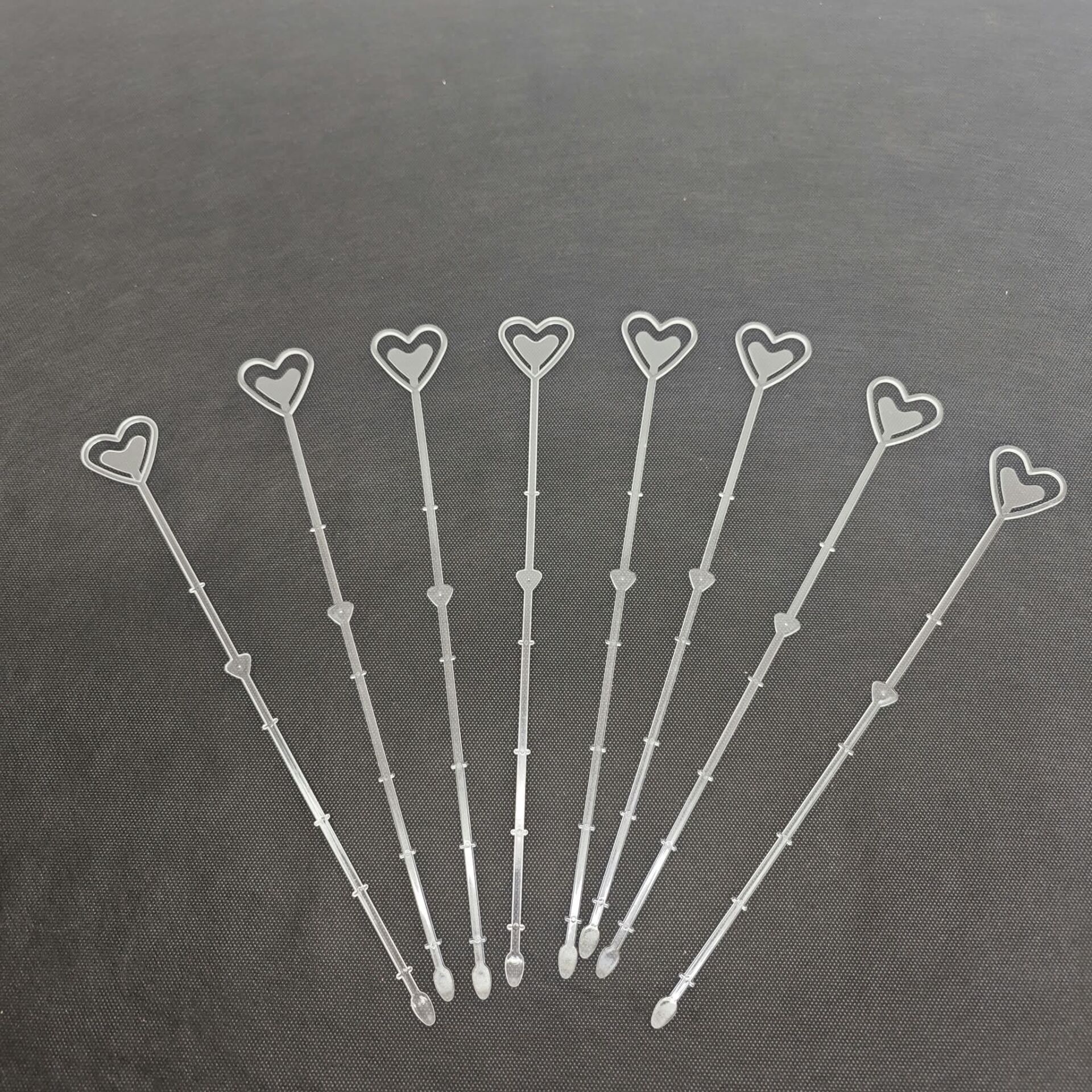 Çiçekçi Kartvizit Çubuğu Şeffaf P Kalp 31 cm 25'li Paket