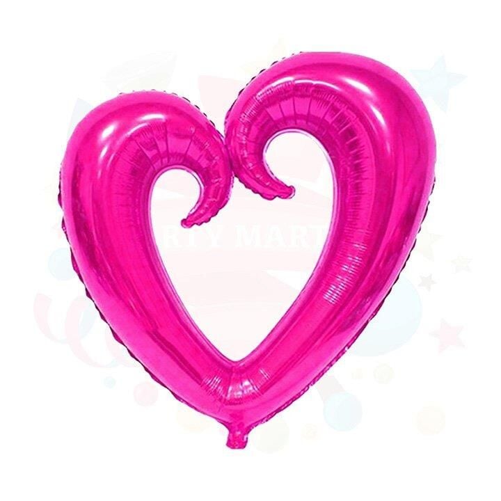 FOLYO BALON İÇİ BOŞ KALP BÜYÜK 30'' FUŞYA