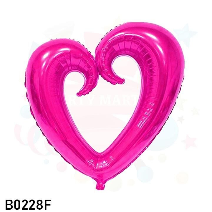 FOLYO BALON İÇİ BOŞ KALP BÜYÜK 30'' FUŞYA