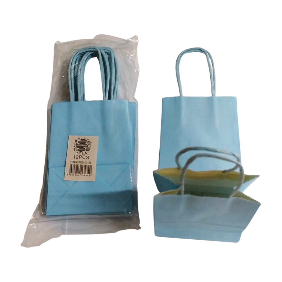 ÇANTA B.KRAFT BÜKÜM SAPLI A.MAVİ 12*15 CM 12 Lİ