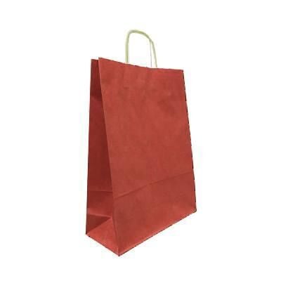 ÇANTA K.KRAFT BÜKÜM  SAPLI  KIRMIZI 25*31 cm 25 Lİ