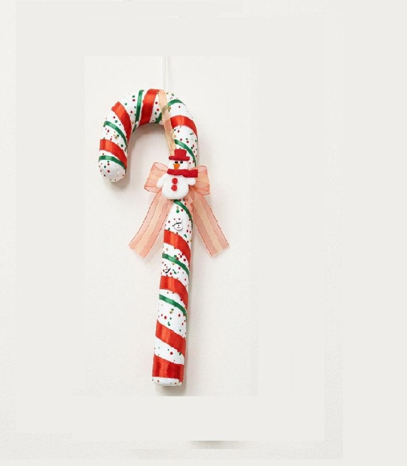 NOEL DEKORASYON SÜSLÜ BASTON STRAFOR 20 CM